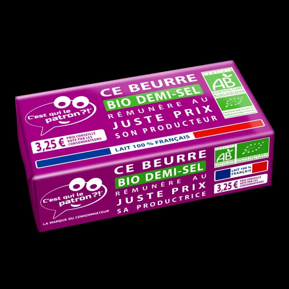 Le beurre bio demi-sel