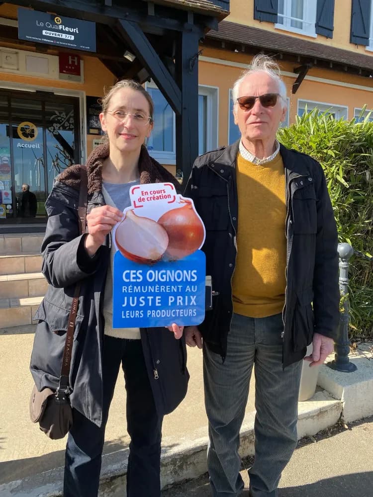 producteur et productrice d'oignons