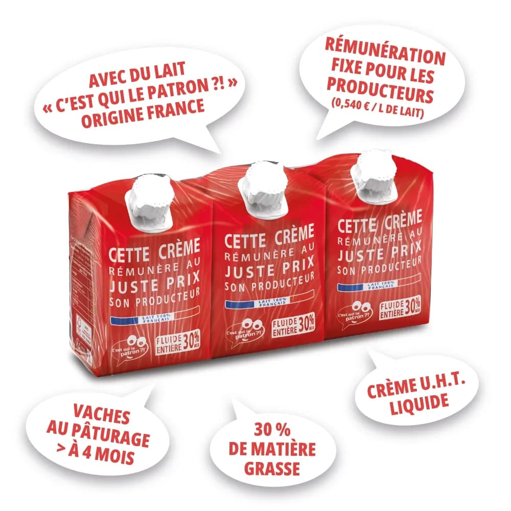 Cahier des charges crème UHT C'est qui le Patron ?!