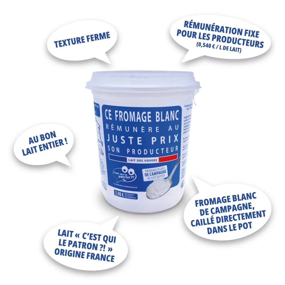 Cahier des charges fromage blanc C'est qui le Patron ?!