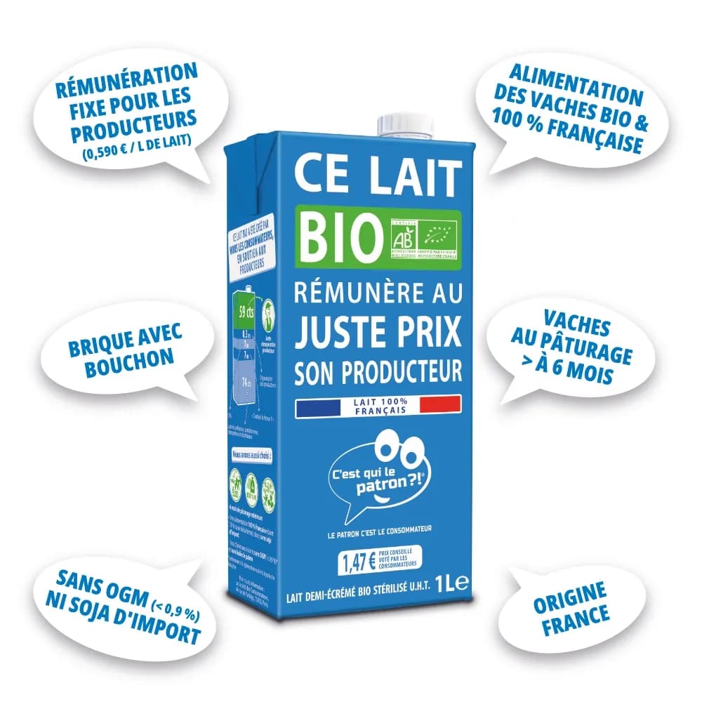 Cahier des charges lait bio demi-écrémé C'est qui le Patron ?!