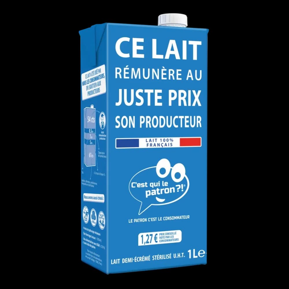 Le lait demi-écrémé